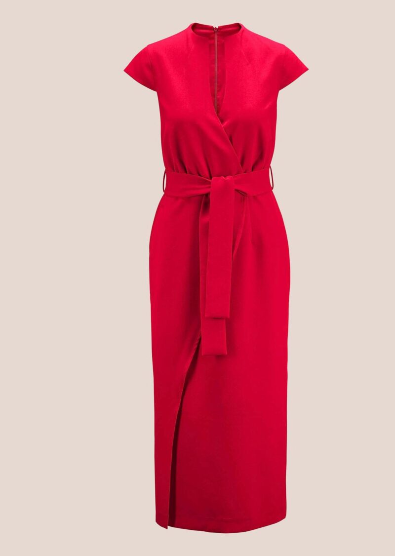 Maxi dress Elegant midi dress in wrap look - Image 6