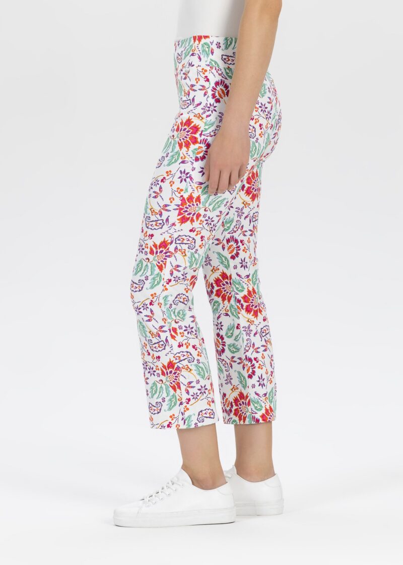 Fabric Trousers with floral pattern - Image 3