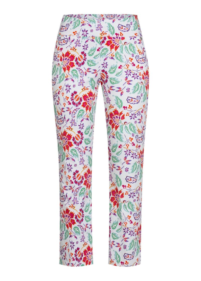 Fabric Trousers with floral pattern - Image 5