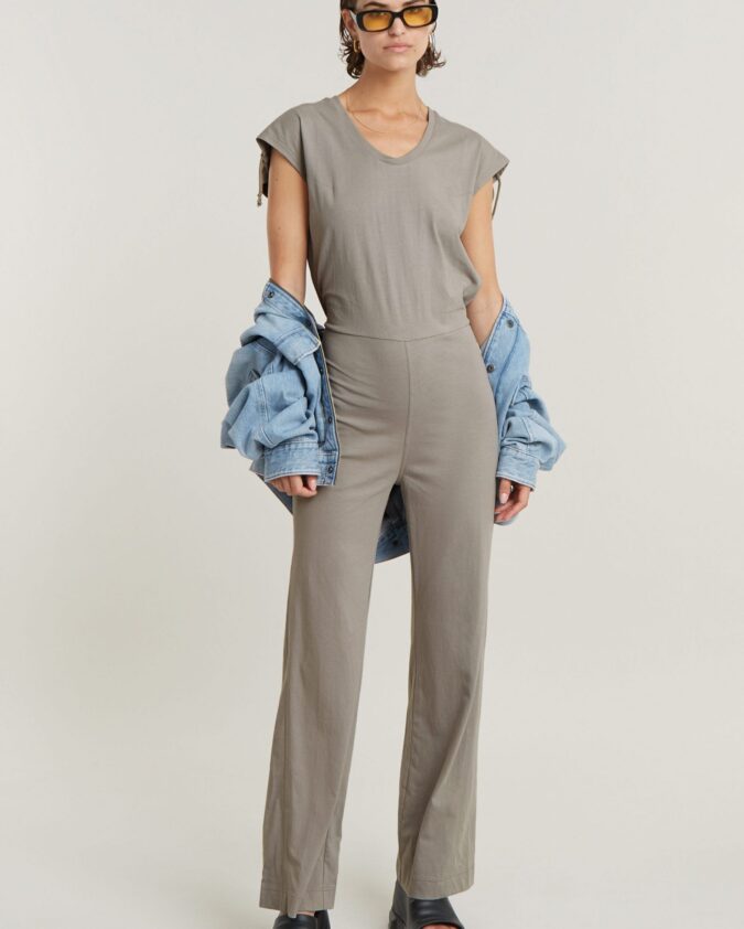 Jumpsuit Riveted flared jumpsuit sl wmn