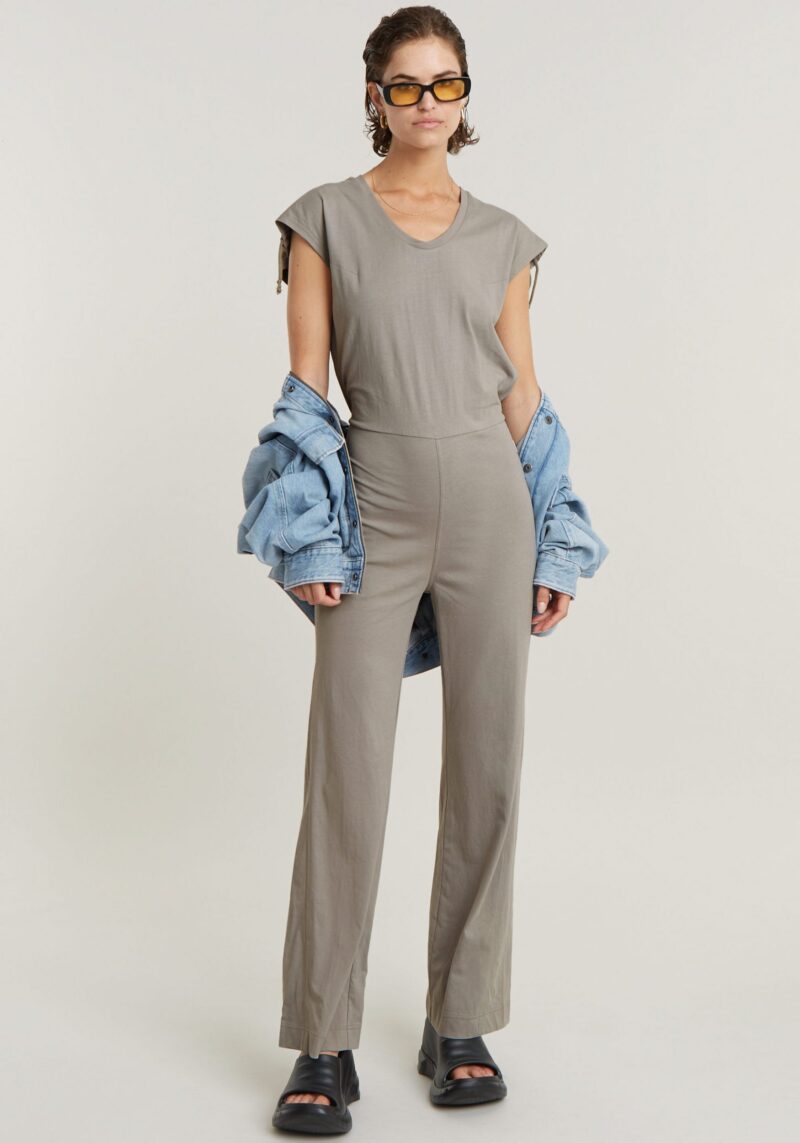 Jumpsuit Riveted flared jumpsuit sl wmn