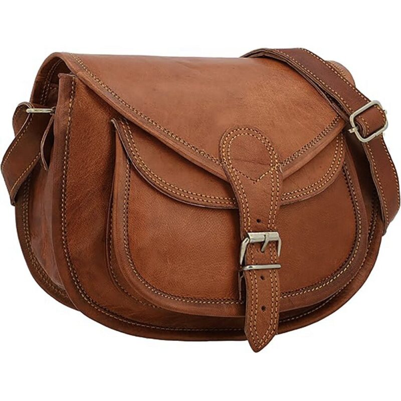 Shoulder Bag Real Leather Shoulder Bag Large Brown - Image 9