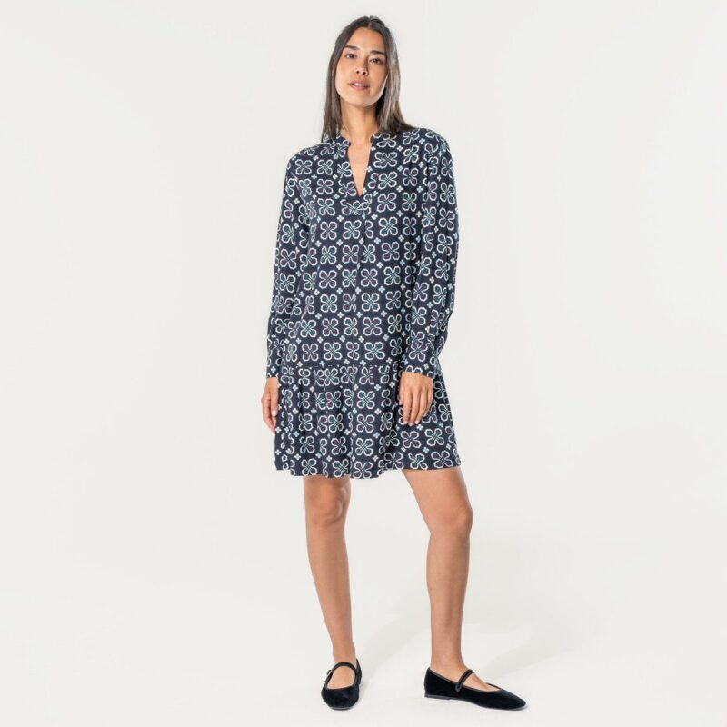 Midi Dress SOLENNE Straight fit with flounce for an elegant silhouette - Image 2