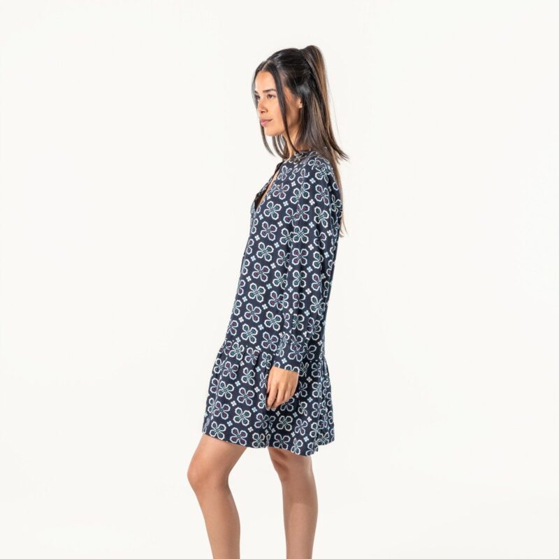 Midi Dress SOLENNE Straight fit with flounce for an elegant silhouette - Image 3