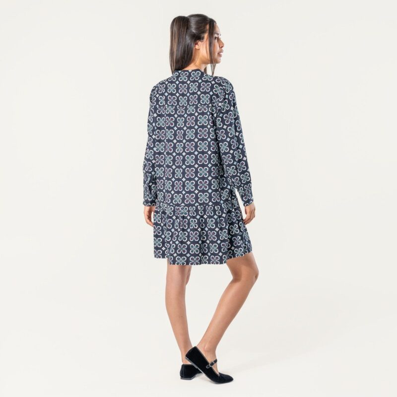 Midi Dress SOLENNE Straight fit with flounce for an elegant silhouette - Image 4