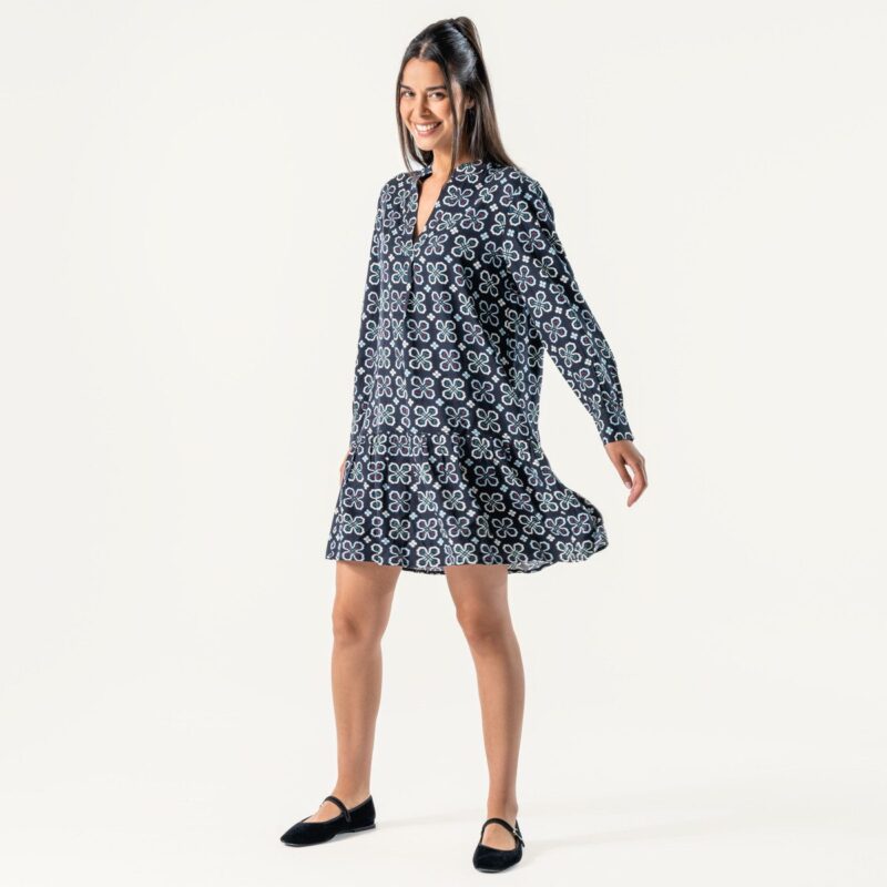 Midi Dress SOLENNE Straight fit with flounce for an elegant silhouette - Image 5