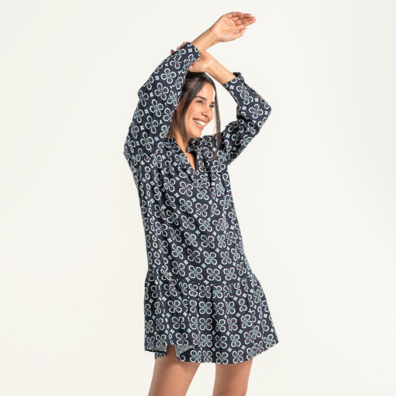 Midi Dress SOLENNE Straight fit with flounce for an elegant silhouette - Image 6