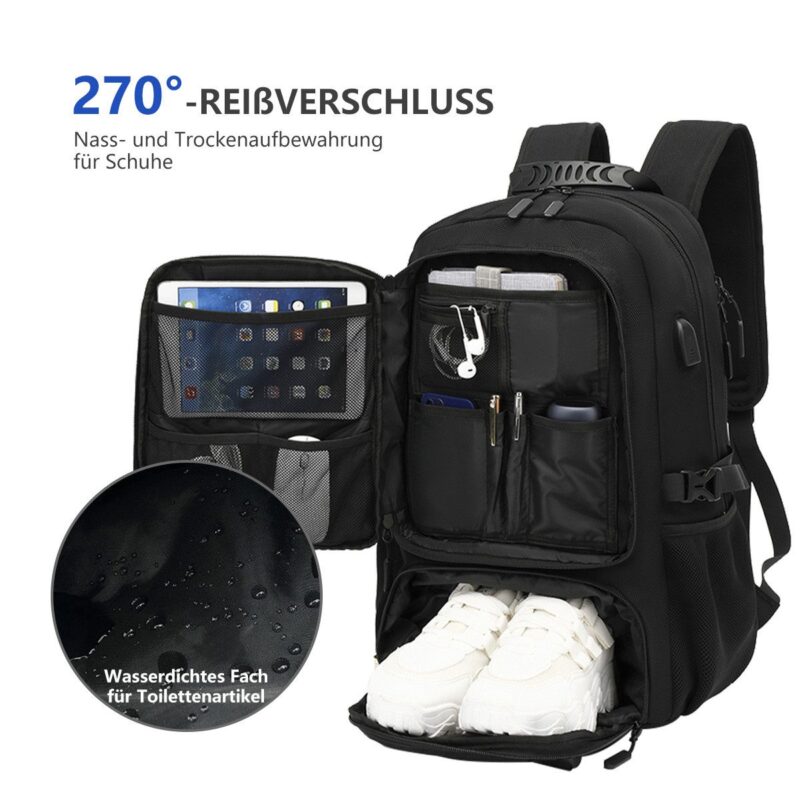 Travel Backpack Expandable Sports Backpack XL with shoe compartment School backpack - Image 5