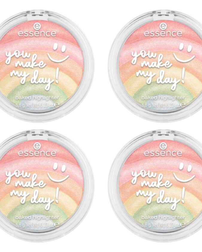 Highlighter you make my day! baked highlighter 4-piece set, with attractive pastel color