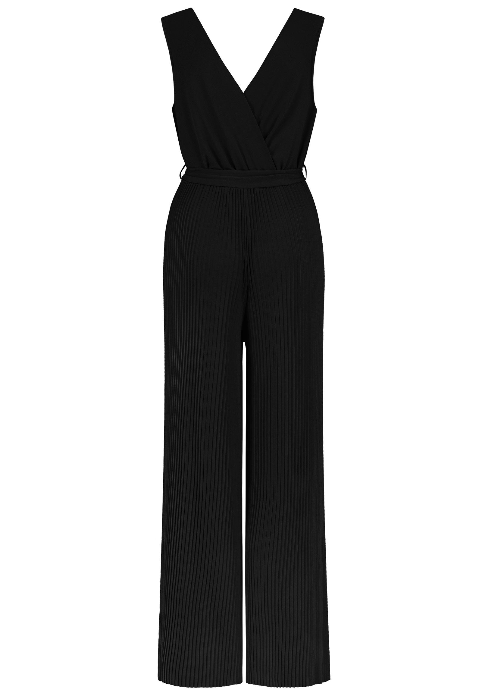 Overall Women's overall jumpsuit long pants tie belt one-piece pleated pants - Image 4