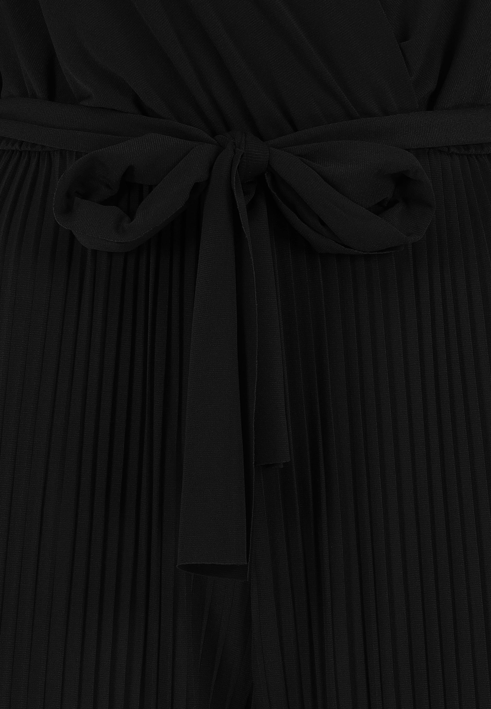 Overall Women's overall jumpsuit long pants tie belt one-piece pleated pants - Image 3