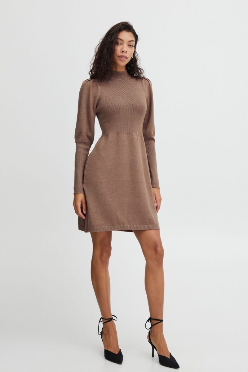 Knitted dress BYNONINA DRESS 2 - 20810781 Knitted dress with puff sleeves - Image 2
