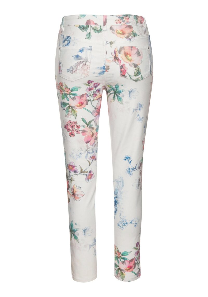 7/8 Jeggings with floral print, skinny jeans made of stretch cotton mix - Image 4