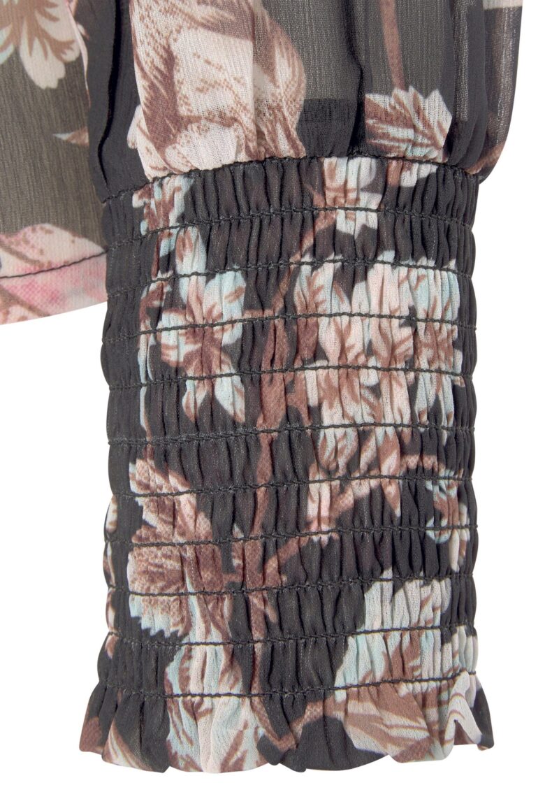 Chiffon Blouse with floral print and V-neck, women's blouse, elegant-chic - Image 5