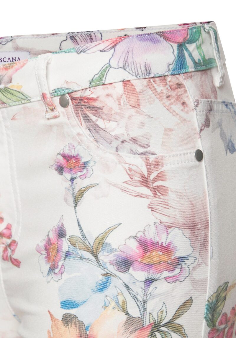 7/8 Jeggings with floral print, skinny jeans made of stretch cotton mix - Image 5