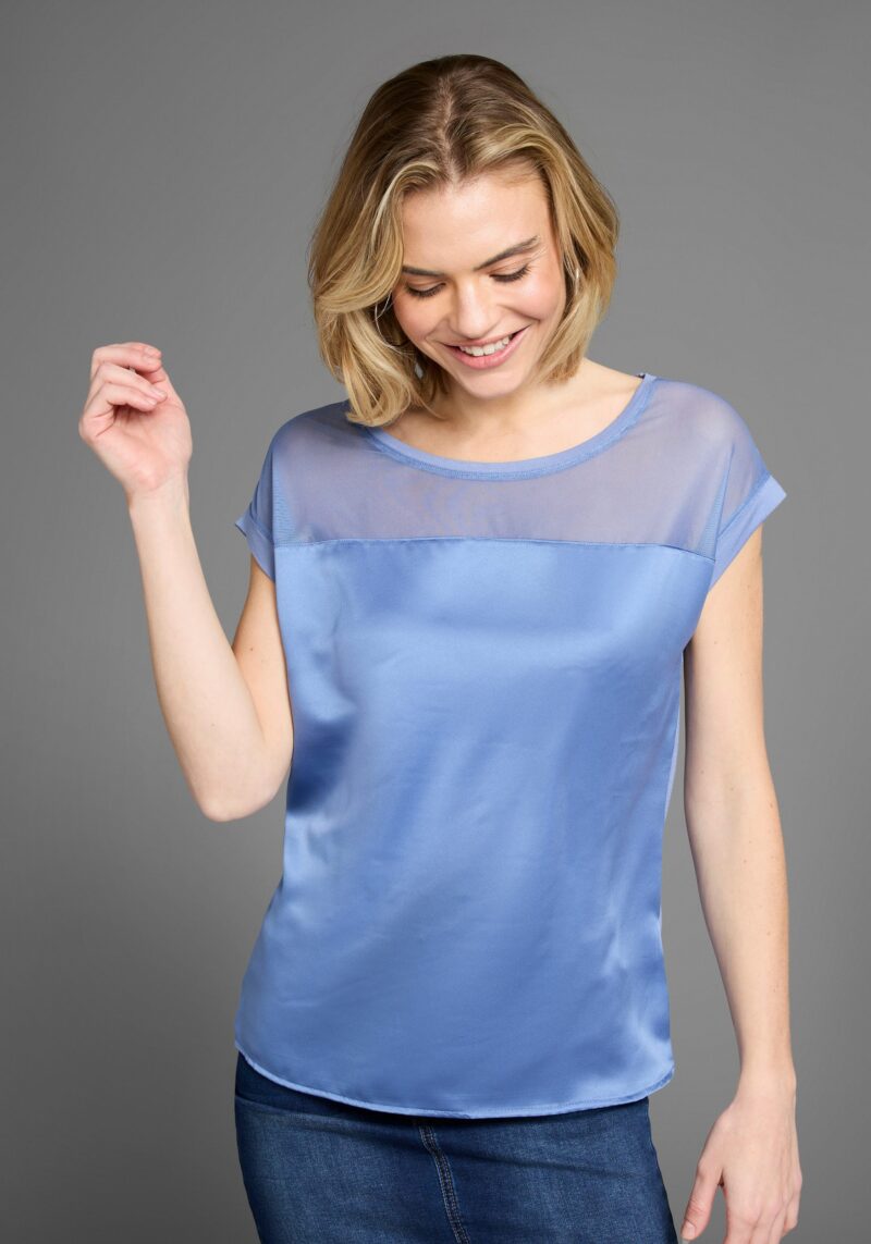 Shirt Blouse with mesh part