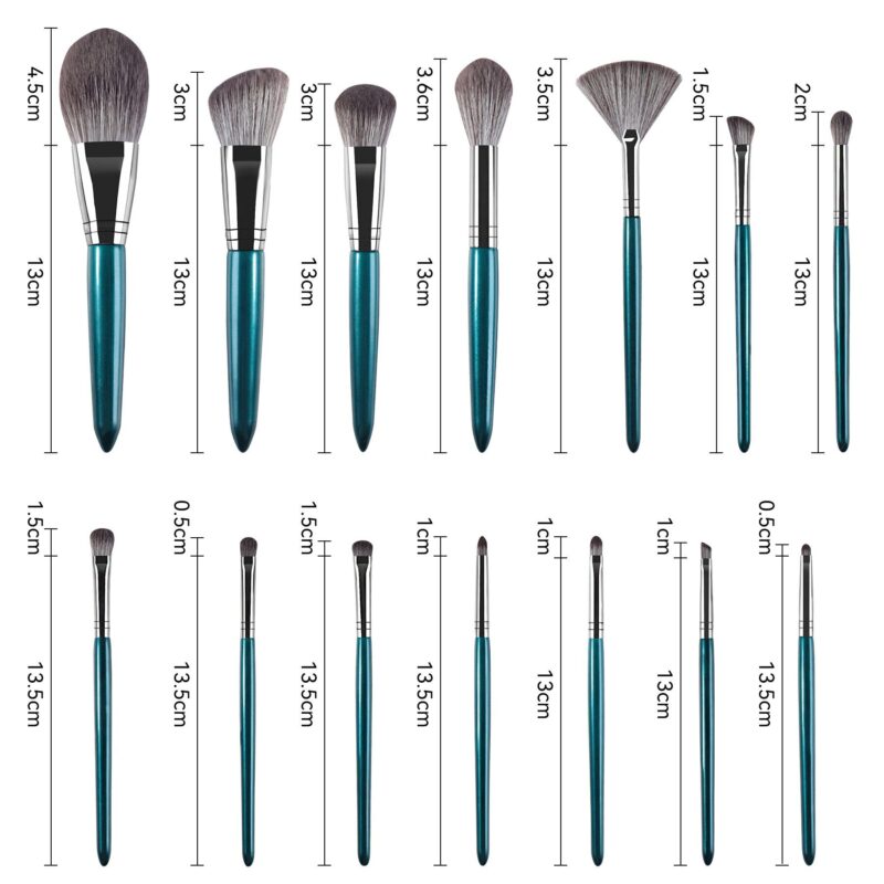 Cosmetic brush set, 14-piece make-up brush set, professional makeup brush kit - Image 6