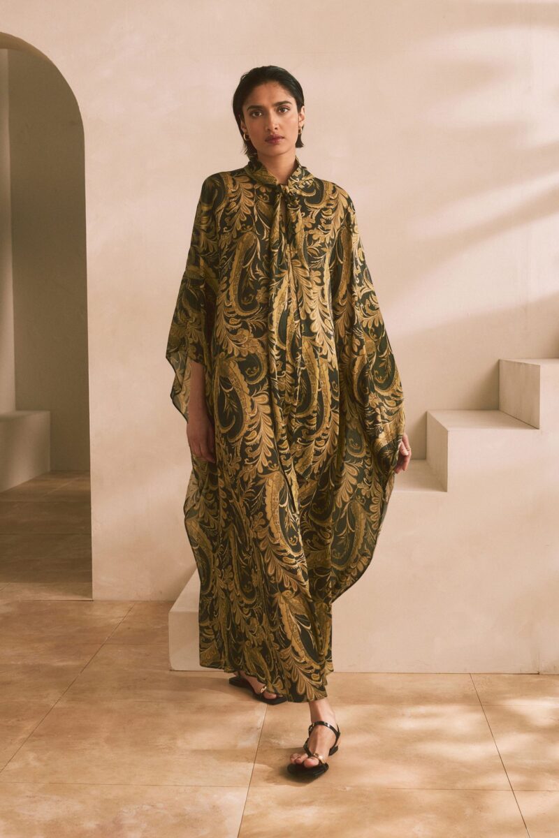 Maxi dress Festive maxi dress with V-neck, kaftan look - Image 5