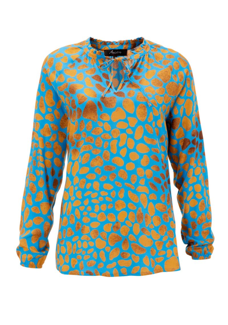 Slip-on blouse with interesting all-over print - Image 5