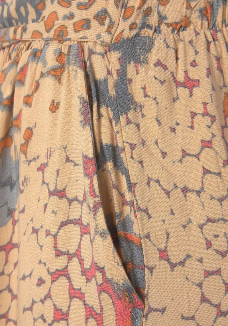 Palazzo Pants (with tie belt) with animal print and elastic waistband, pull-on trousers, fabric trousers - Image 6