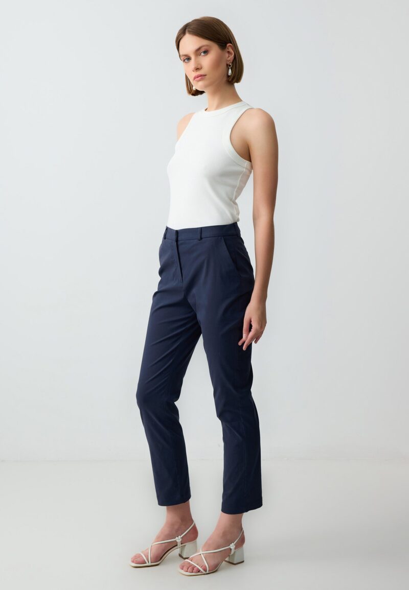 Chinohose Woven Navy Blue Trousers - Image 2