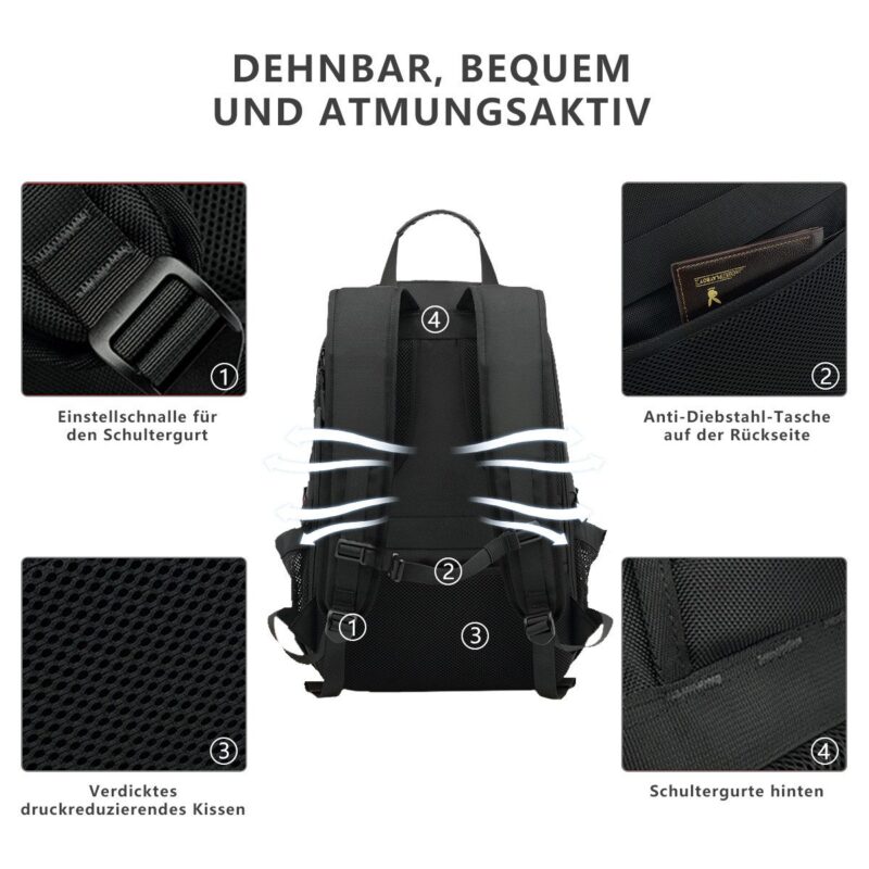 Travel Backpack Expandable Sports Backpack XL with shoe compartment School backpack - Image 7