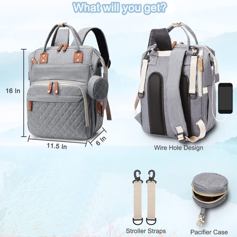 Diaper backpack diaper bag backpack large baby diaper backpack with multifunctional - Image 7