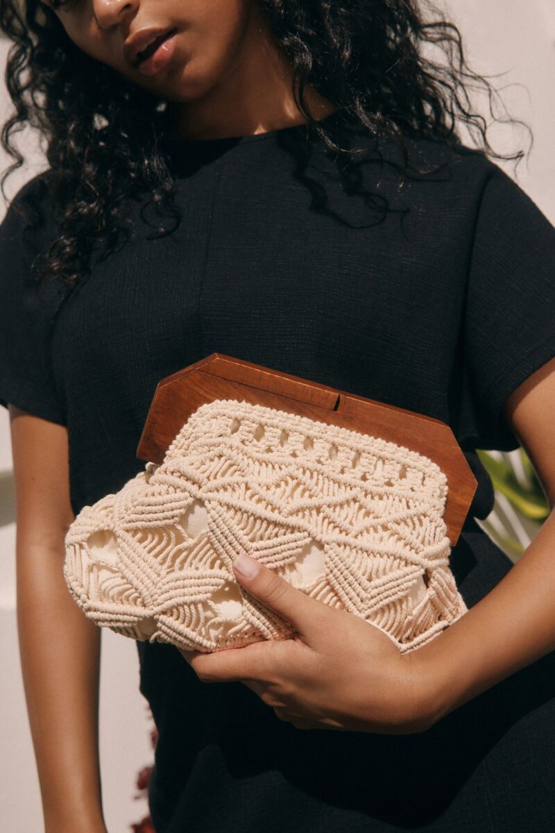 Clutch Macrame clutch made of 100% cotton - Image 7