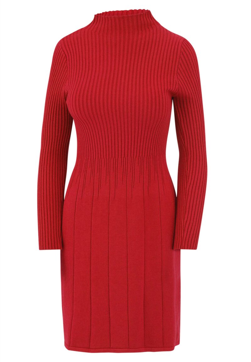 Mini Dress figure-hugging & comfortable one size (34-42) with stand-up colla