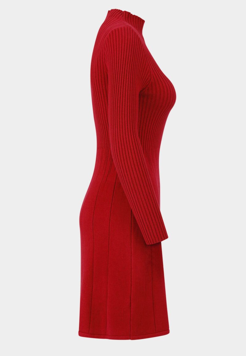 Mini Dress figure-hugging & comfortable one size (34-42) with stand-up colla - Image 4