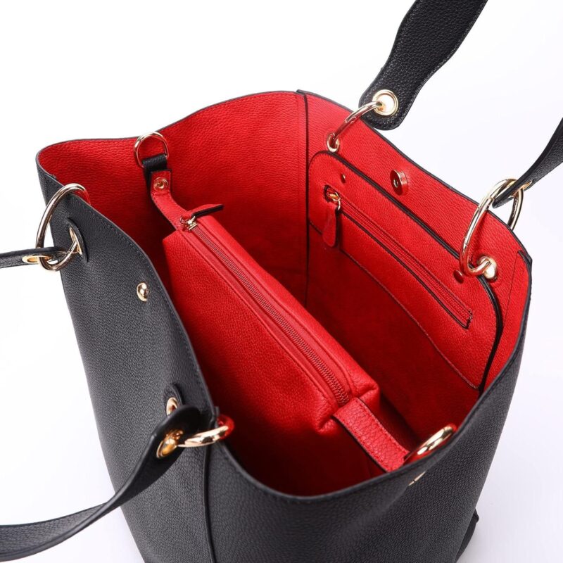 Handbag Women's Handbag leather large shopper shoulder bag black - Image 3