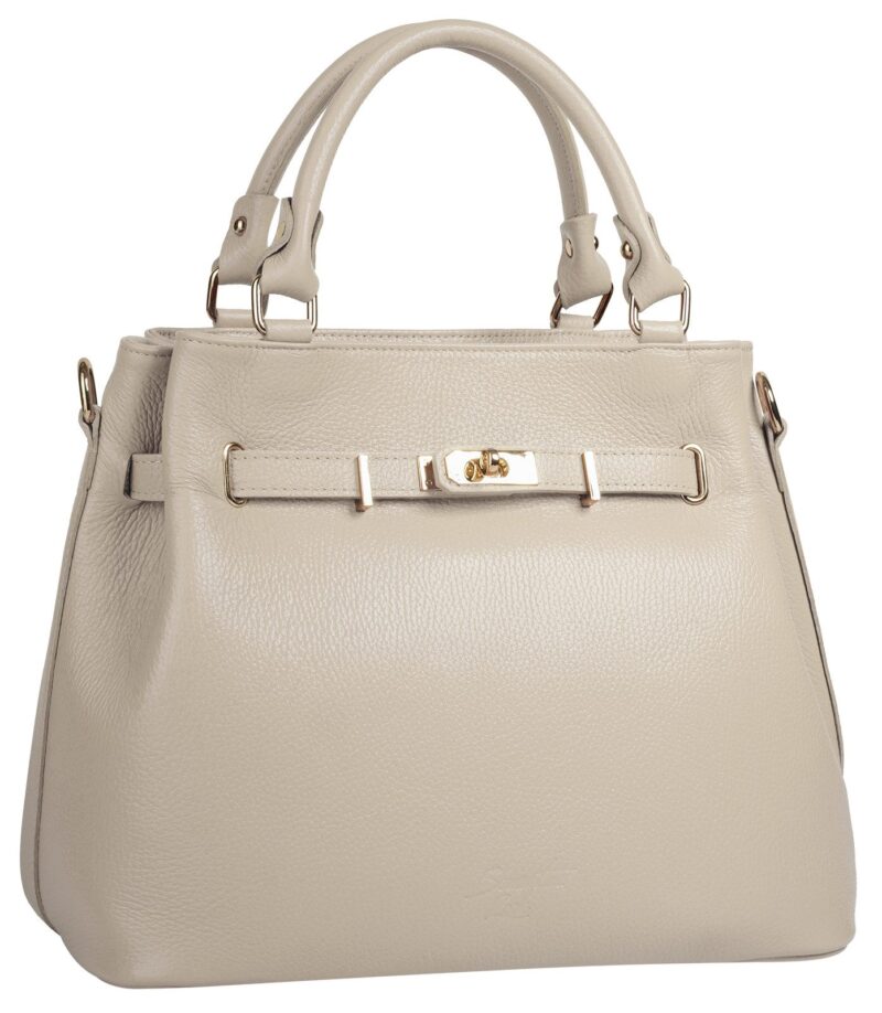 Tote Bag- genuine leather, Made in Italy, spacious handle bag with smartphone compartment - Image 4