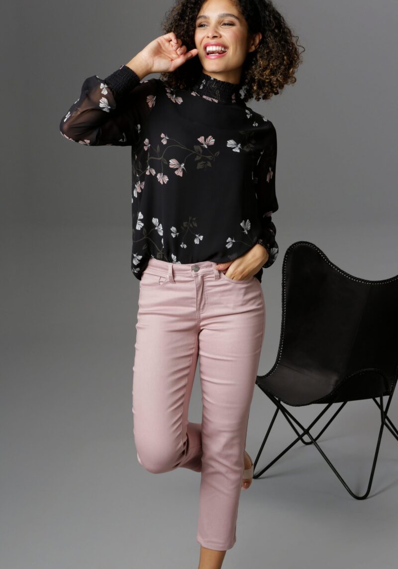 Slip-on Blouse with smok inserts - Image 4