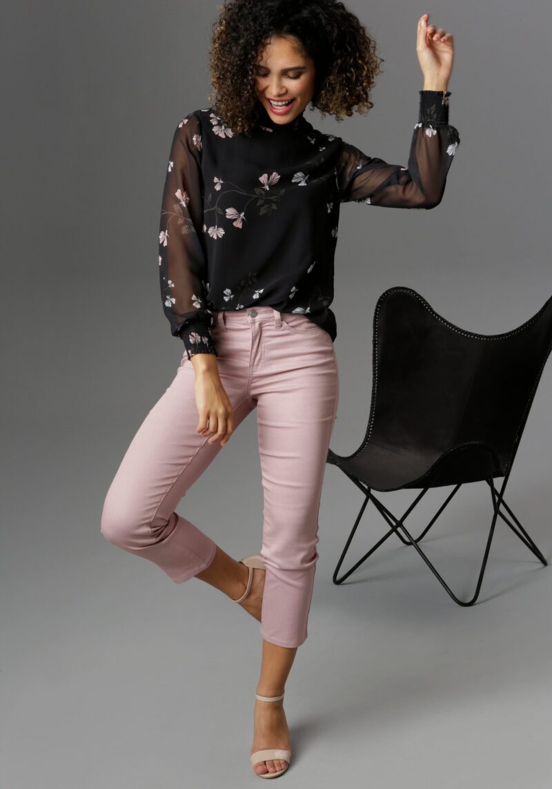 Slip-on Blouse with smok inserts - Image 5