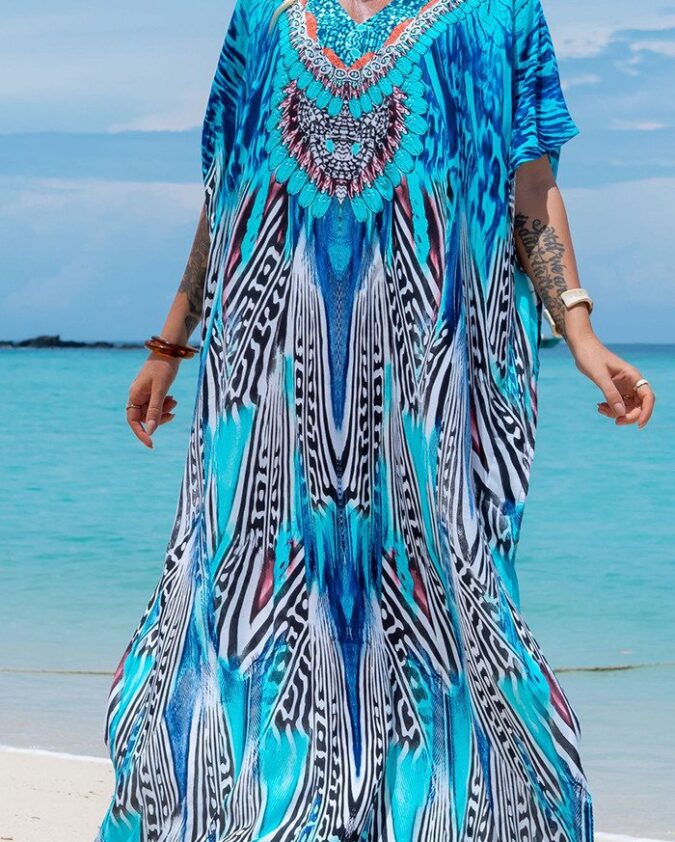 Summer dress viscose dress women LO-KLDE-L10