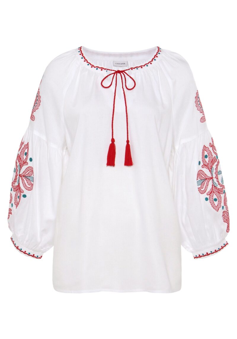 Long-Sleeved Blouse with embroidery, women's blouse, tunic, boho style - Image 2