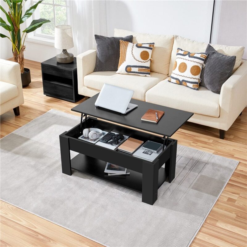 Adjustable coffee table with hidden storage space - Image 2