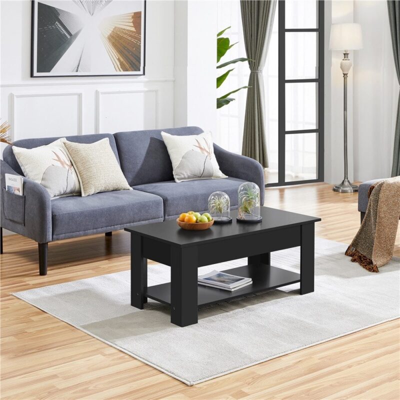 Adjustable coffee table with hidden storage space - Image 3