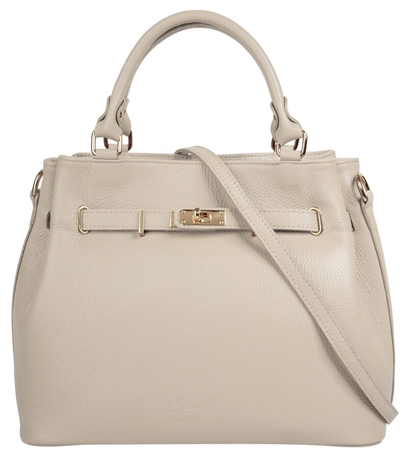 Tote Bag- genuine leather, Made in Italy, spacious handle bag with smartphone compartment
