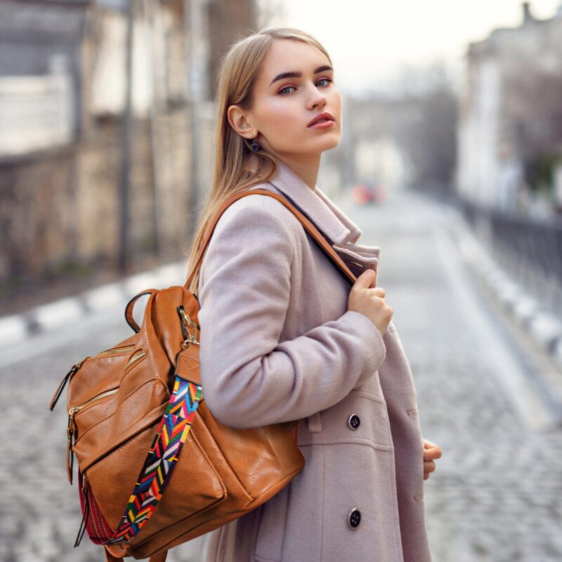 City Backpack Retro Backpack Women 3 in 1 handbag girls school bag waterproof for Commuting Travel Campus Sport School Bags Backpacks Durable - Image 2