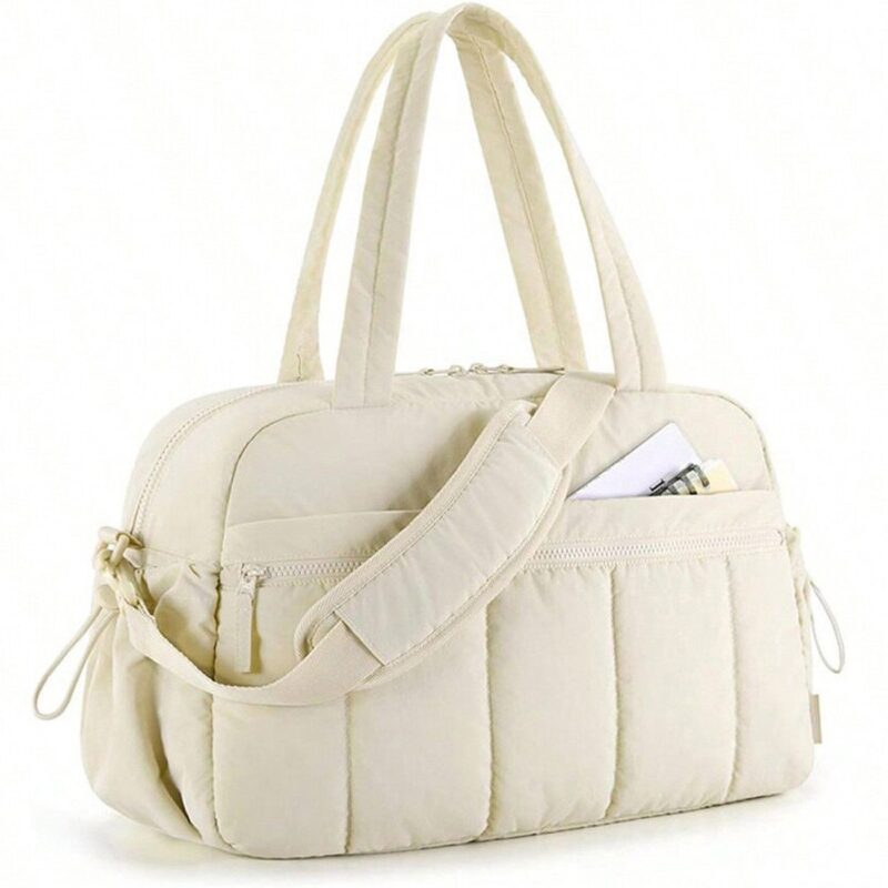 Travel bag women's sports bag, water-repellent weekender travel bag, hand luggage (1-piece), fitness bag with wet bag for swimming and sauna