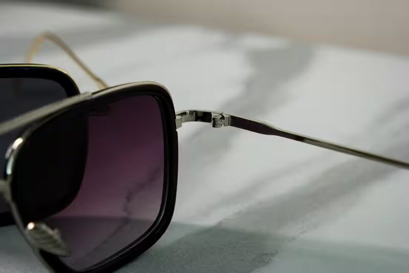 Sunglasses Pilot Goggles Rectangular 2 Colours Men's Glasses - Image 5
