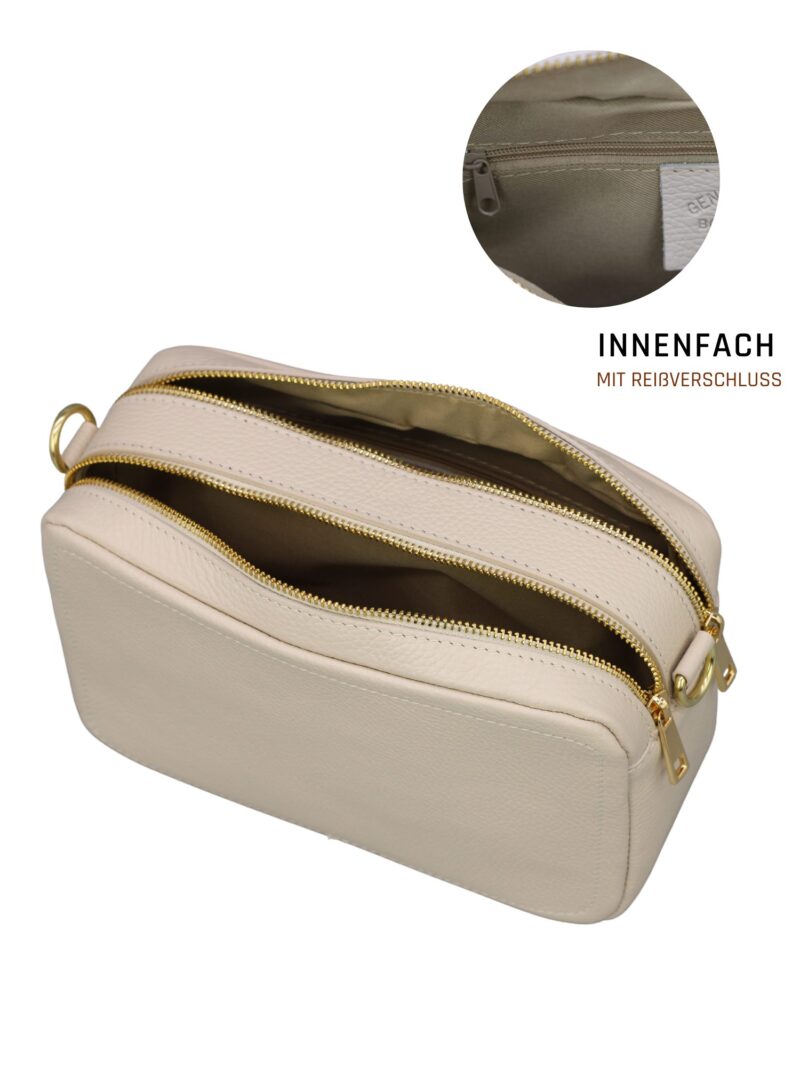 GALA Shoulder Bag made of Genuine Leather, shoulder bag for women with 2 straps - Image 7