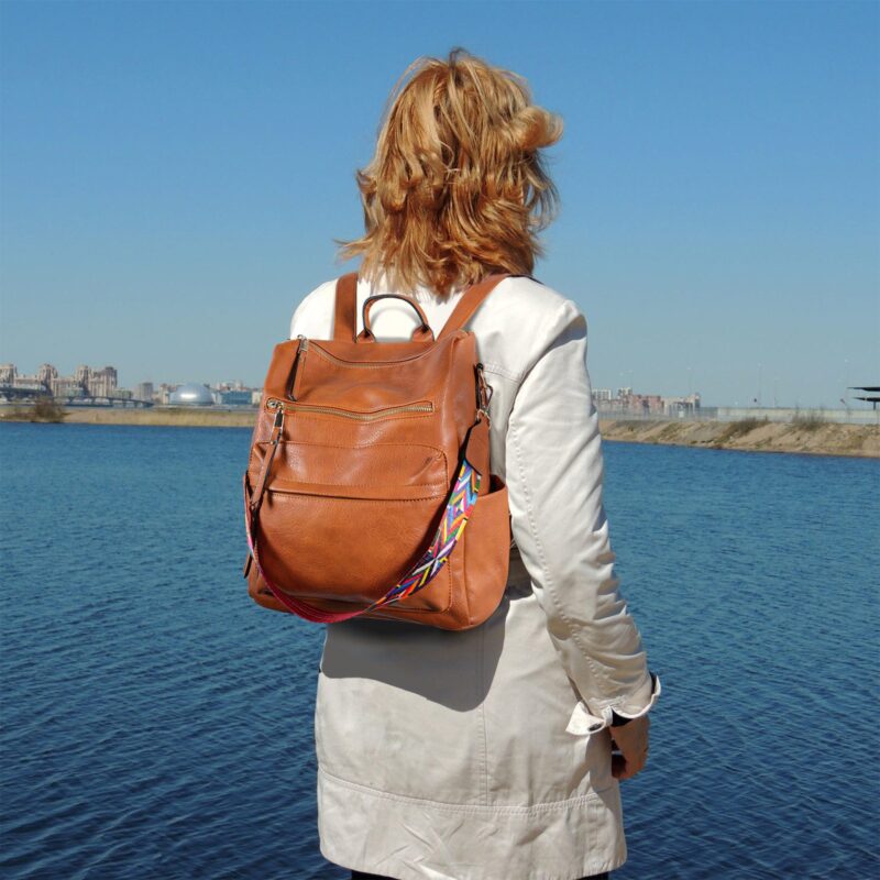 City Backpack Retro Backpack Women 3 in 1 handbag girls school bag waterproof for Commuting Travel Campus Sport School Bags Backpacks Durable - Image 3